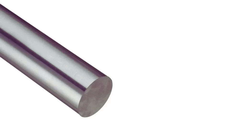 Close-up of an M2 high-speed steel rod.