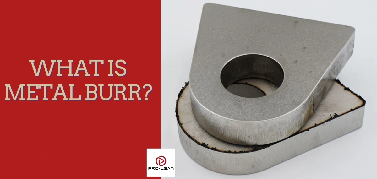 Metal burr comparison image showing burred and deburred parts