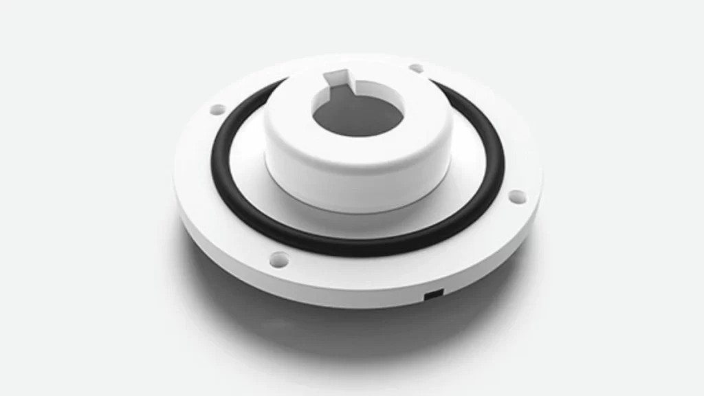 An overmolded product showing two different materials combined in one part.