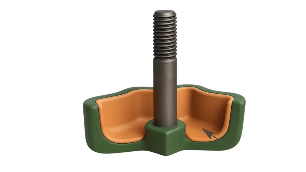 Overmolding screw fastener 