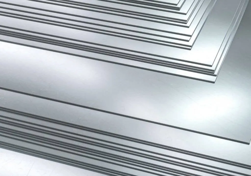 303 stainless steel sheets stacked on each other with a smooth surface finish