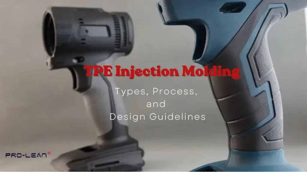 Two power tools with TPE overmolded grips alongside a