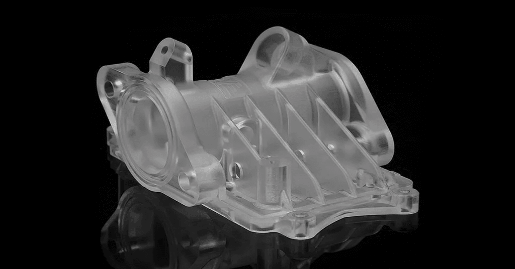 An acrylic prototype with standard surface finish 