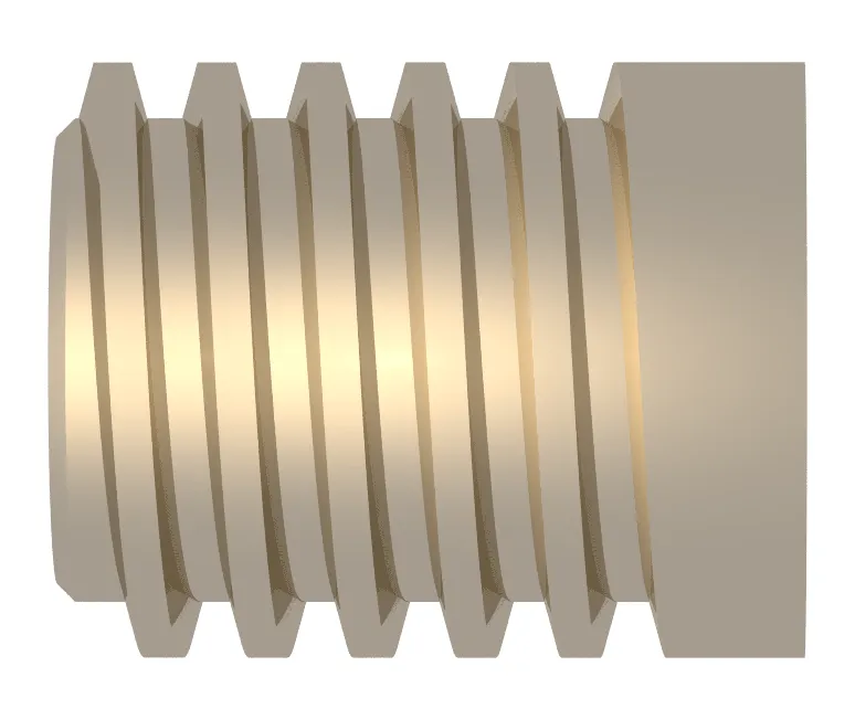 Close-up view of Trapezoidal thread form