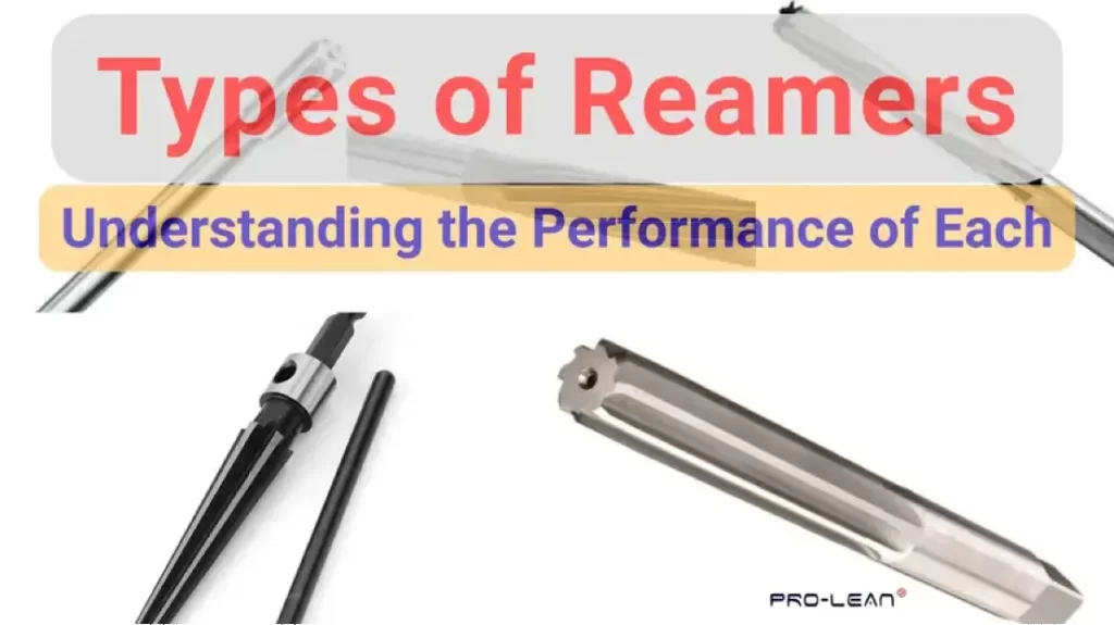 Assorted precision reamers collage with text overlay: 