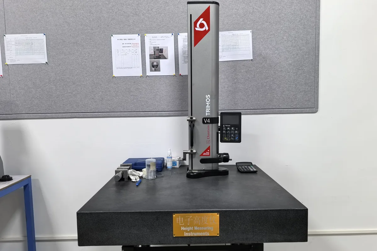 Electronic height gauge used for first-off and in-process height verification