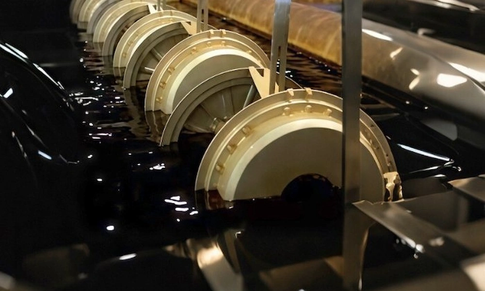 An image showing the process of chem film coating 