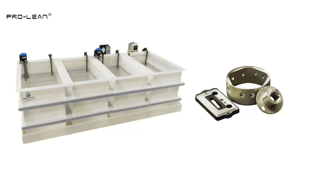 An industrial setup for chromate conversion coating and finished parts 