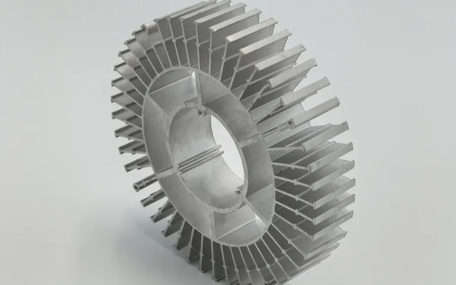 A real Prolean finned part illustrating geometry relevant to thermal applications