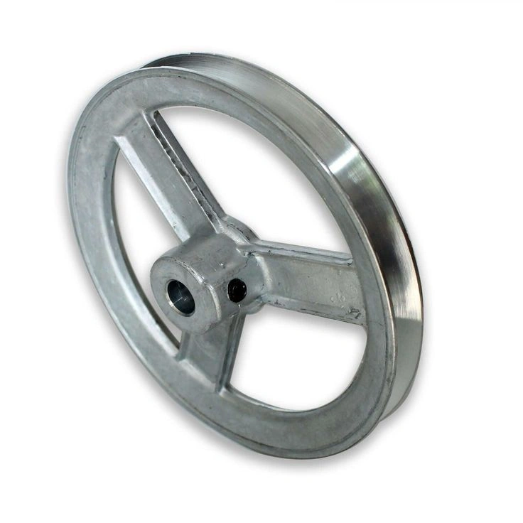 Metal component with a central bore and mounting geometry